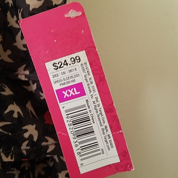 Xhilaration dress with birds, zipper up the front - Picture 2 of 3